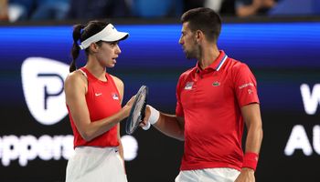 Olga Danilovic and Novak Djokovic
